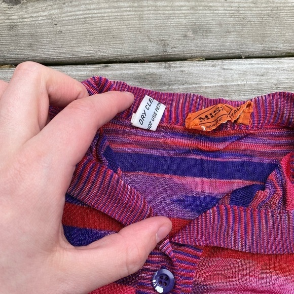 Vintage 90s Missoni Button Up Abstract Dress - Picture 9 of 9